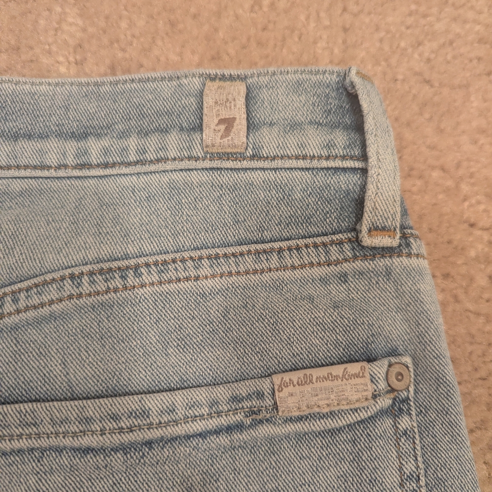 7 For All Mankind Men's Light Blue The Straight Jeans 32x33.25 - Picture 4 of 7